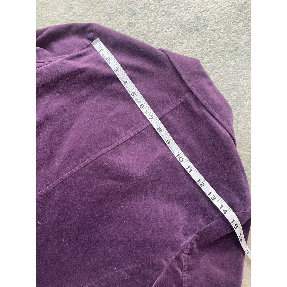 Vintage Y2K Gap Velvet Satin Blazer Womens Size 6 Velour Jacket Hong Kong 90s